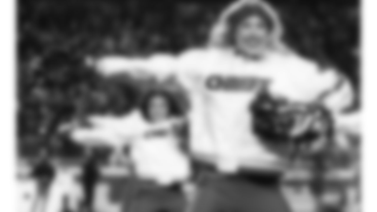 Kansas City Chiefs Cheerleaders perform on the field prior to a week 14 NFL Football game against the Houston Texans on Sunday, December 7, 2025 in Kansas City, MO.