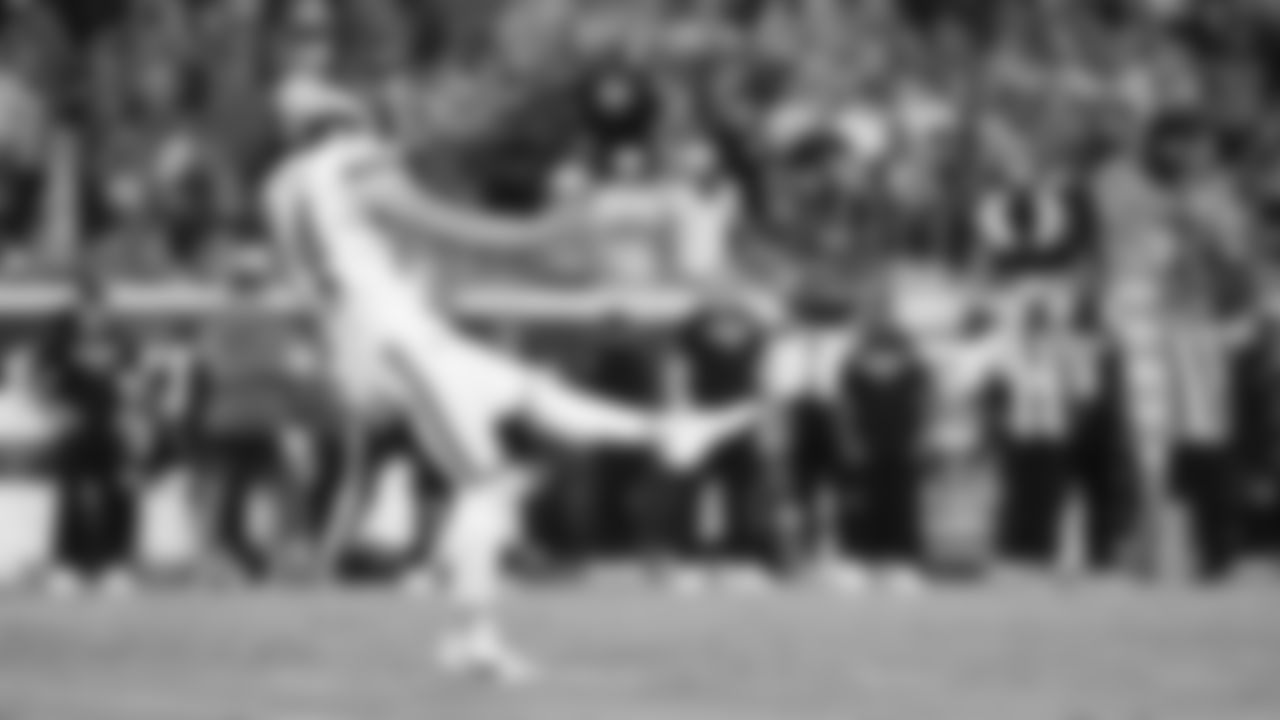 Kansas City Chiefs punter Matt Araiza (14) punts the ball during a week 5 NFL football game against the Jacksonville Jaguars, Monday, October 6, 2025, in Jacksonville, FL.