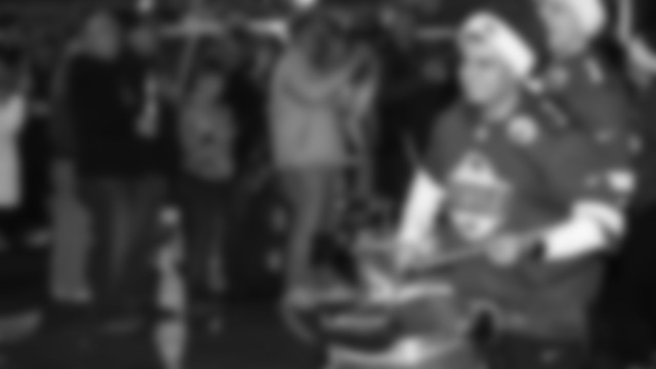 KC Rumble in the parade prior to an NFL week 17 matchup against the Denver Broncos, Thursday, December 25, 2025.