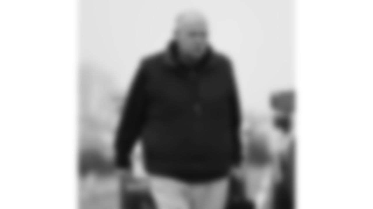 Kansas City Chiefs Head Coach Andy Reid arrives prior to a week 12 NFL Football game against the Indianapolis Colts on Sunday, November 23, 2025 in Kansas City, MO