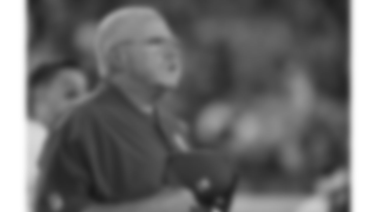 Kansas City Chiefs Head Coach Andy Reid prior to a week 5 NFL football game against the Jacksonville Jaguars, Monday, October 6, 2025, in Jacksonville, FL.