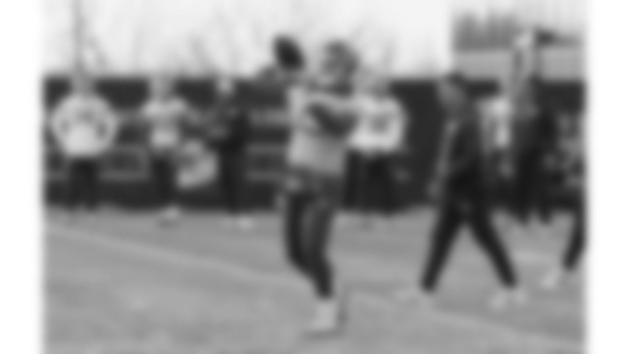 Kansas City Chiefs quarterback Chris Oladokun (19) during week 15 practice on Friday December 12, 2025 in Kansas City, MO.