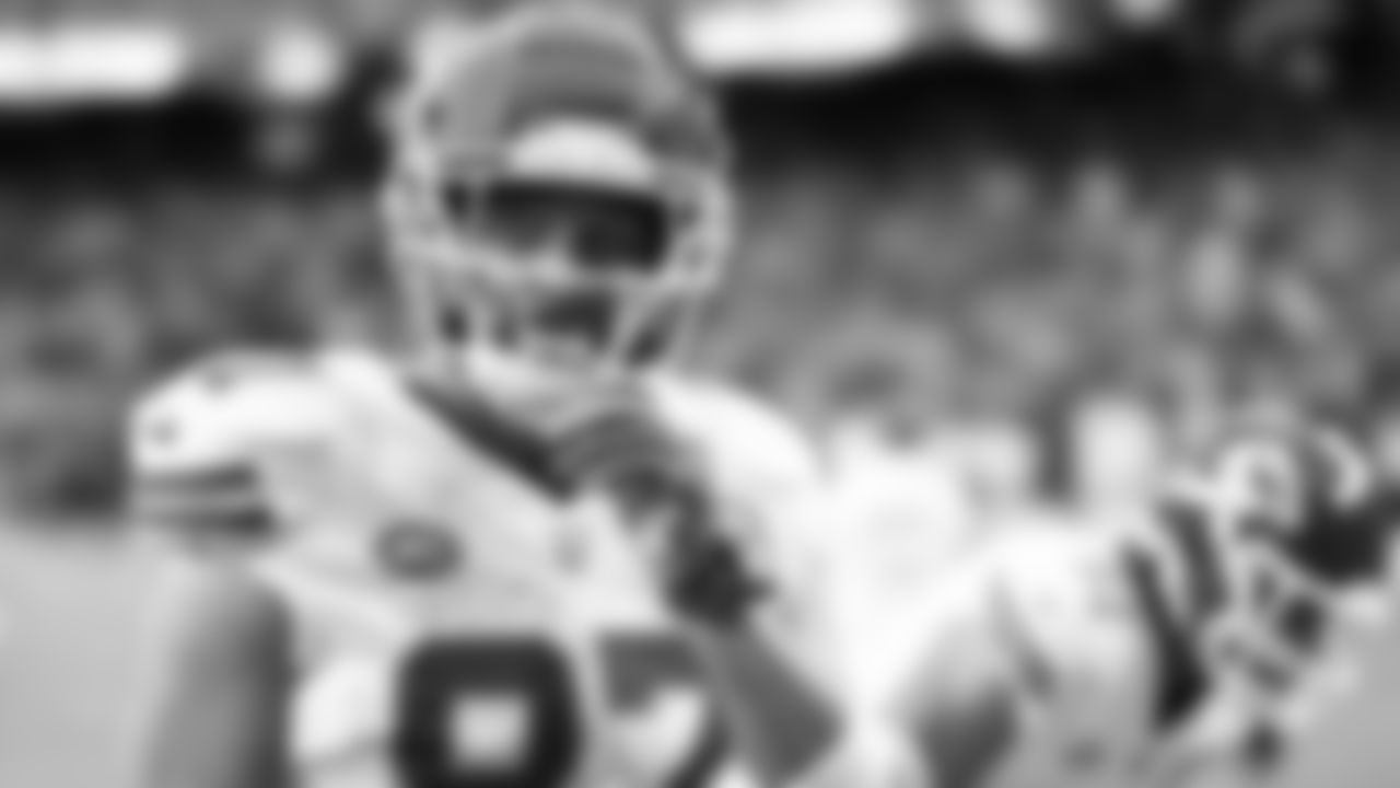 Kansas City Chiefs tight end Travis Kelce (87) prior to the week 12 NFL football game against the Las Vegas Raiders, November 26, 2023 in Las Vegas.