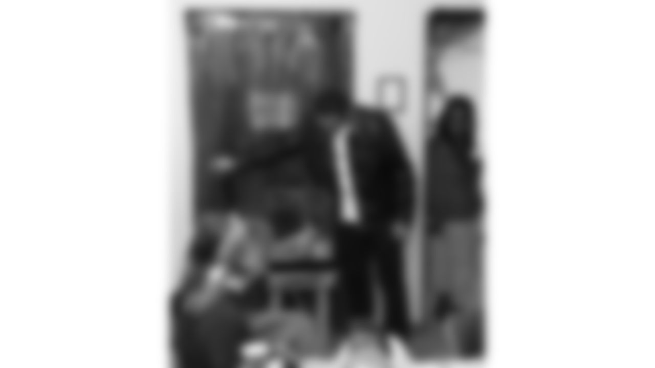 Kansas City Chiefs cornerback Trent McDuffies (22) reveals his My Cause My Cleats at the Solace House in Shawnee Mission, Kansas on Tuesday, November 11, 2025.