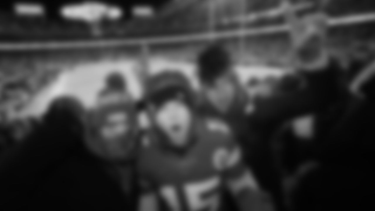 The Kansas City Chiefs face off against the Miami Dolphins at GEHA Field at Arrowhead Stadium on January 13, 2024.