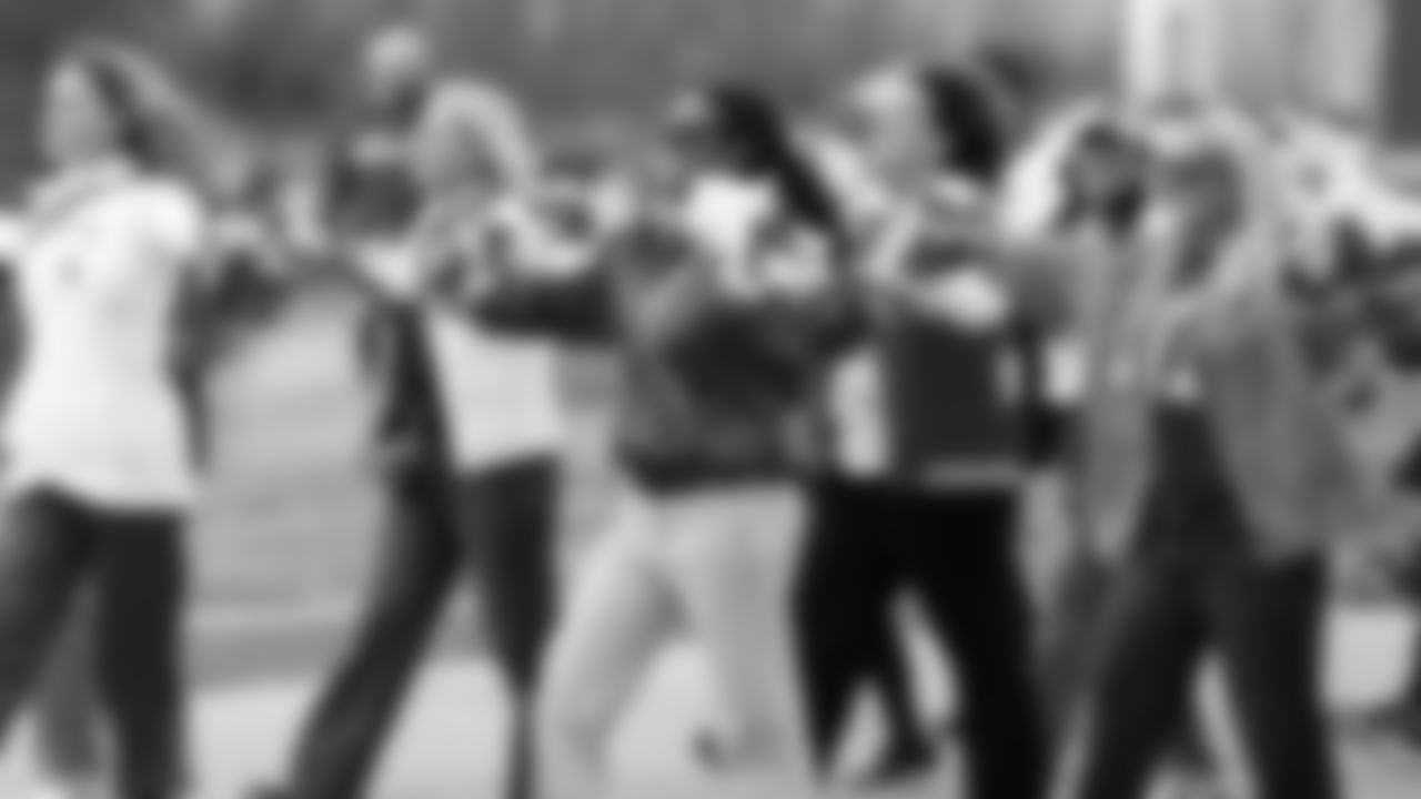 Kansas City Chiefs Alumni Cheerleaders in the pregame parade prior to a week 12 NFL Football game against the Indianapolis Colts on Sunday, November 23, 2025 in Kansas City, MO.