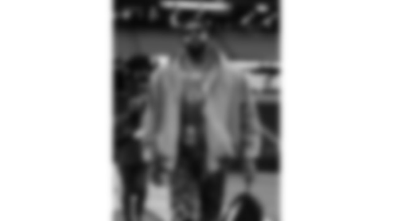 Kansas City Chiefs nose tackle Mike Pennel (69) arrives at Allegiant Stadium for a week 18 NFL football game against the Las Vegas Raiders, Sunday, January 4, 2026 in Las Vegas, NV.