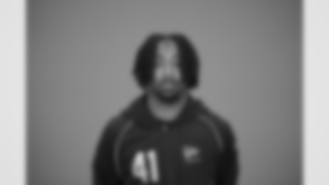 Indiana defensive back Louis Moore (41) poses for a portrait at the NFL football scouting combine in Indianapolis, Wednesday, Feb. 25, 2026 (AJ Mast/AP Content Services for the NFL)