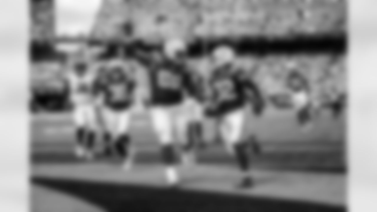 DT Josh Tupou #69, CB Chris Lammons #38 and S Daniel Scott #32