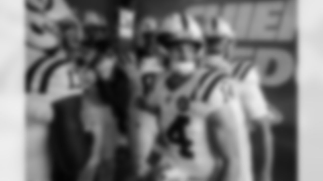 WR Laquon Treadwell #13, WR Alec Pierce #14 and WR Michael Pittman Jr. #11