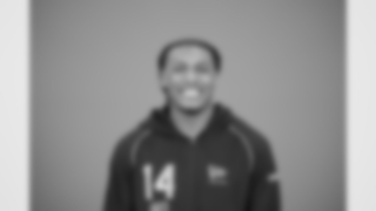 Baylor wide receiver Josh Cameron (14) poses for a portrait at the NFL football scouting combine in Indianapolis, Wednesday, Feb. 25, 2026 (AJ Mast/AP Content Services for the NFL)