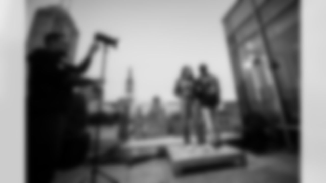 Matt Bowen - Creative Director of Photographic Services and CB Jaylon Jones #40