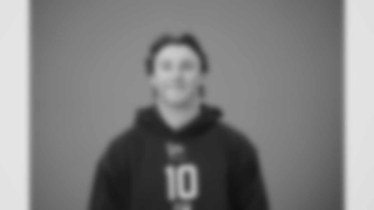 Clemson quarterback Cade Klubnik (10) poses for a portrait at the NFL football scouting combine in Indianapolis, Wednesday, Feb. 25, 2026 (AJ Mast/AP Content Services for the NFL)