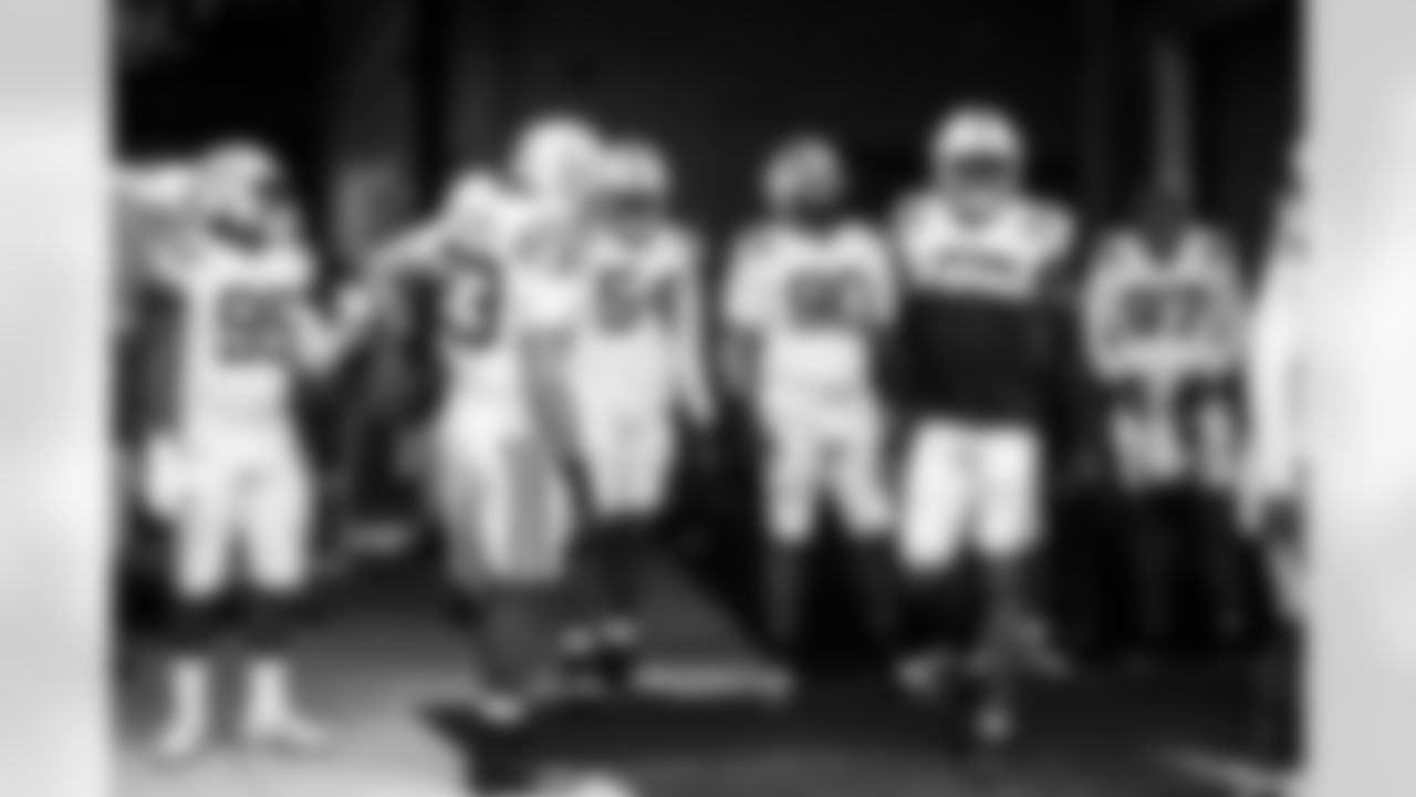 DT Adetomiwa Adebawore #95, DT Adam Gotsis #93, DE Dayo Odeyingbo #54, DT Grover Stewart #90, LB E.J. Speed #45 and DE Laiatu Latu #97