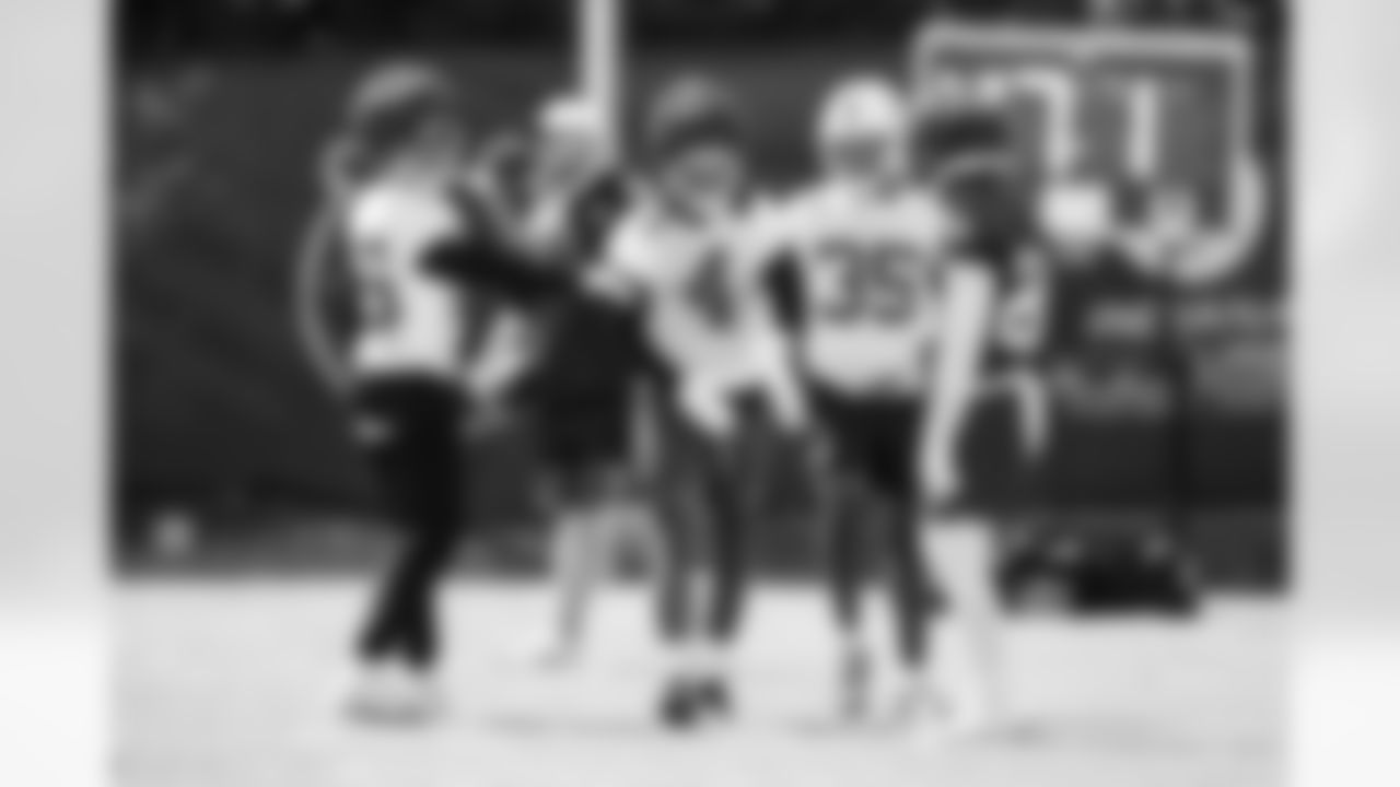 S Rodney Thomas II #25, CB Xavien Howard #4, CB Johnathan Edwards #35 and RB Jonathan Taylor #28