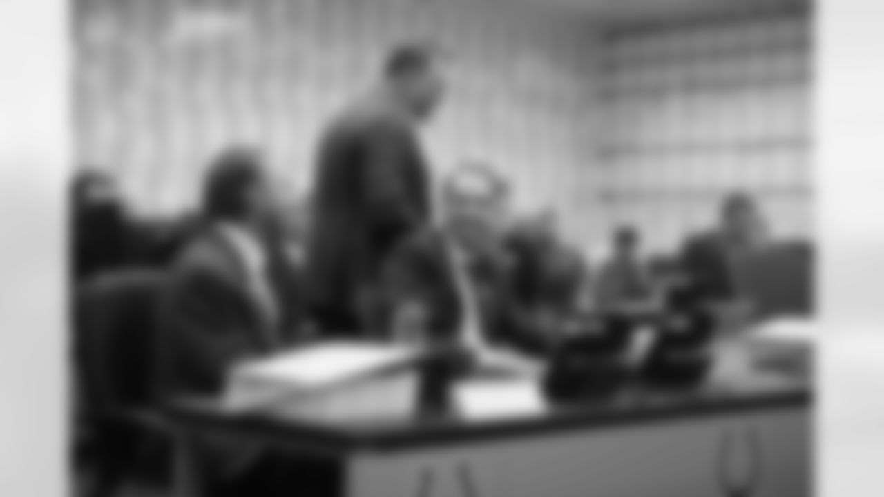 James Irsay Owner and CEO, Chris Ballard General Manager, Shane Steichen Head Coach
An inside look at the Colts staff inside the War Room during round one of the 2023 NFL Draft.