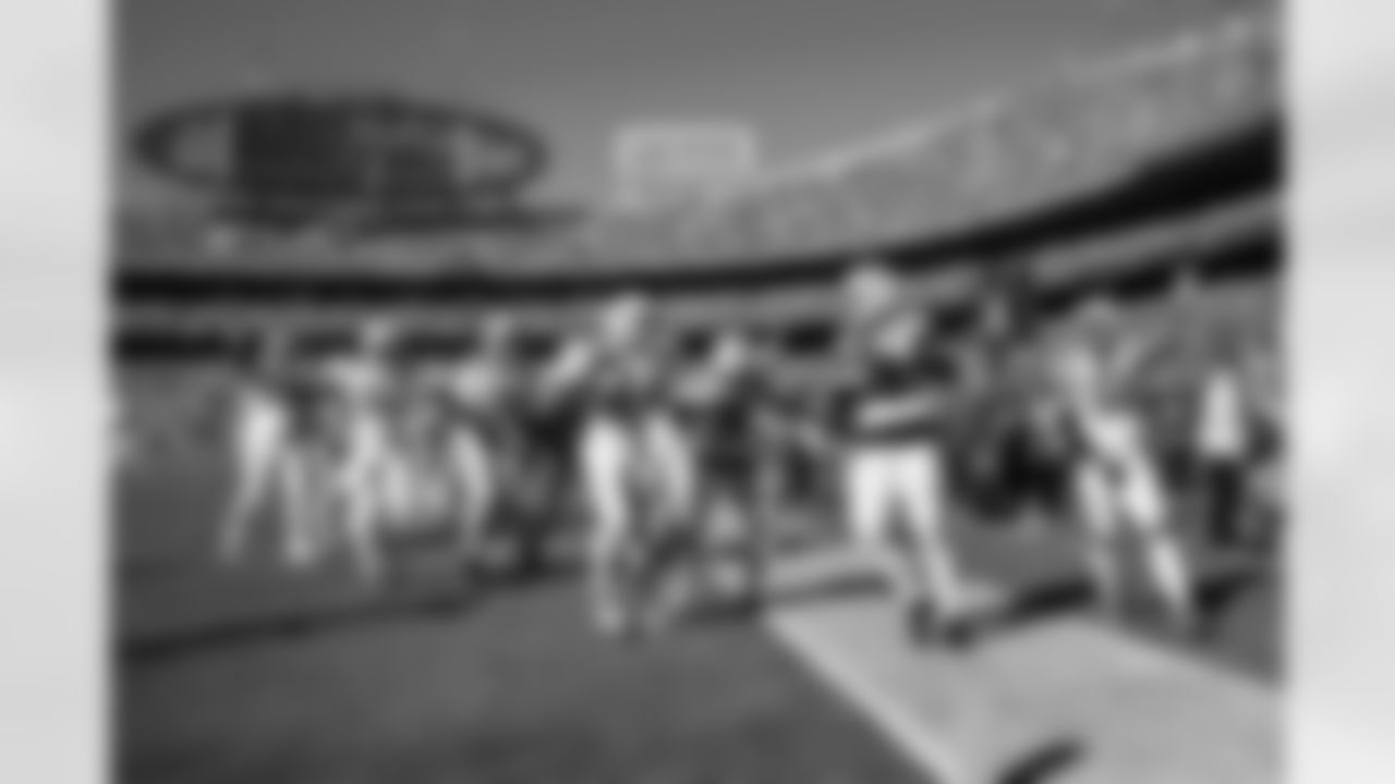 LB Segun Olubi #50, LB Buddy Johnson #59, LB Zaire Franklin #44, CB Chris Lammons #38, DE Laiatu Latu #97, DE Kwity Paye #51 and LB Austin Ajiake #58