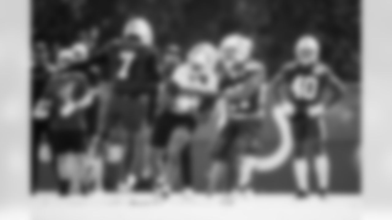 CBCharvarius Ward#7, WRMichael Pittman Jr.#11 and CBJustin Walley#27