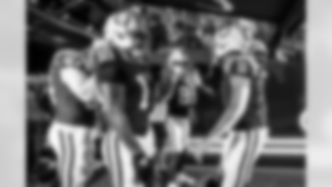 TE Tyler Warren #84, WR Adonai Mitchell #10, TE Will Mallory #86 and WR Michael Pittman Jr. #11