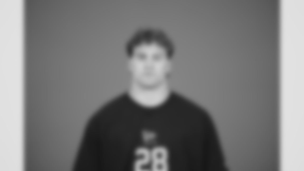 Clemson linebacker Wade Woodaz (28) poses for a portrait at the NFL football scouting combine in Indianapolis, Tuesday, Feb. 24, 2026 (AJ Mast/AP Content Services for the NFL)