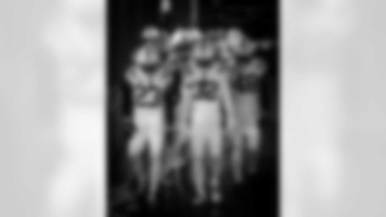CB Kenny Moore II #23, S Julian Blackmon #32 and S Ronnie Harrison Jr. #48