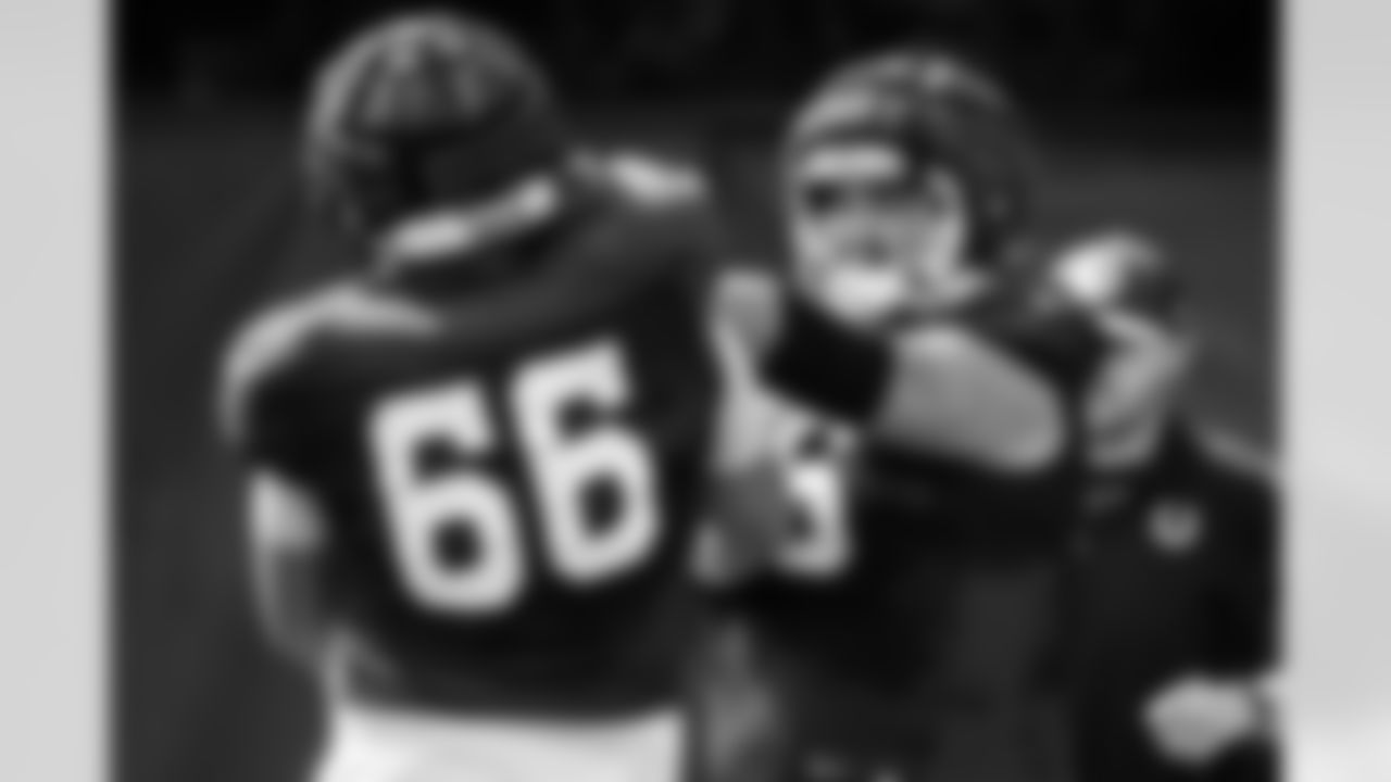 G Josh Sills #66 and G Quenton Nelson #56