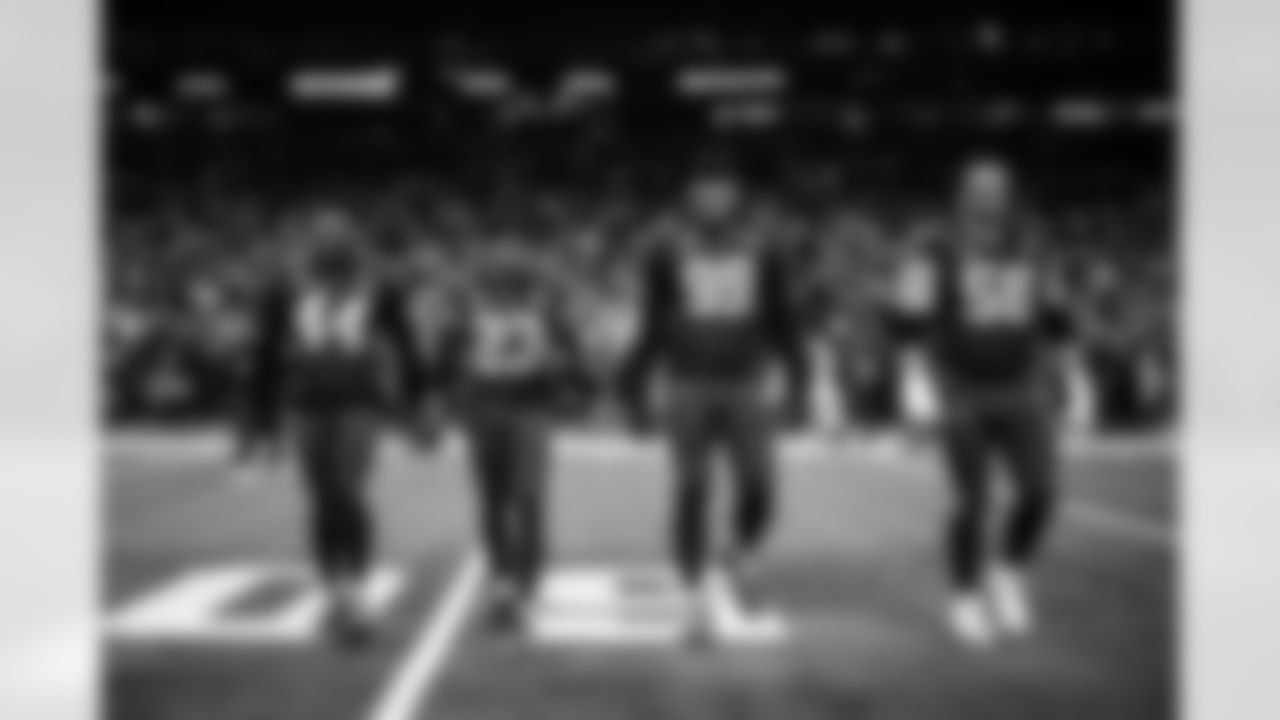 LB Zaire Franklin #44, CB Kenny Moore II #23, DT DeForest Buckner #99 and G Quenton Nelson #56