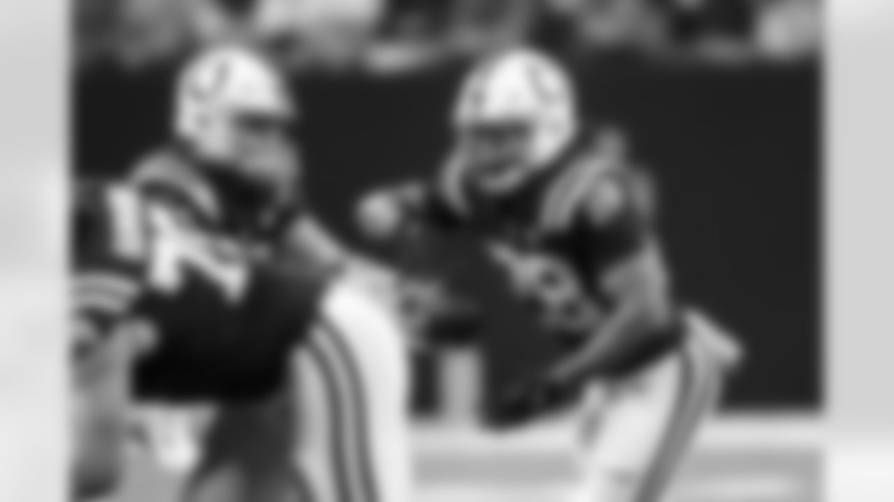 QB Philip Rivers #17 and RB Jonathan Taylor #28