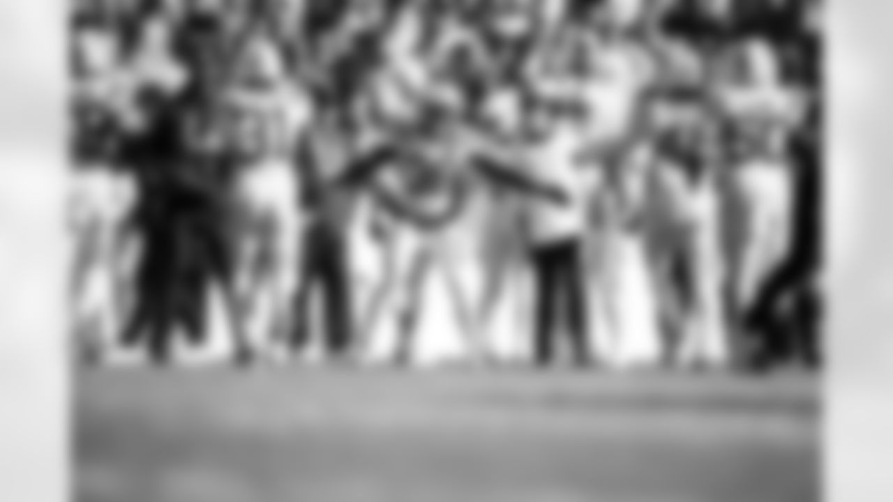 CB Chris Lammons #38 and LS Luke Rhodes #46