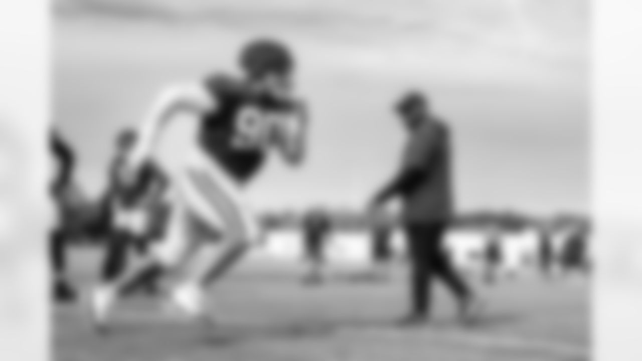 DT Grover Stewart #90 and Kalon Humphries Tony Dungy - Diversity Coaching Fellow