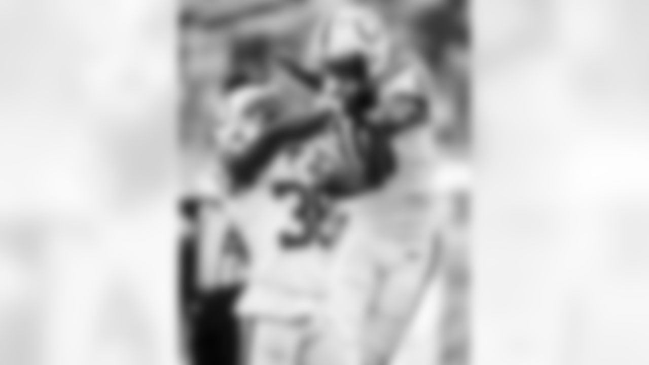 CB Chris Lammons #38 and WR Adonai Mitchell #10