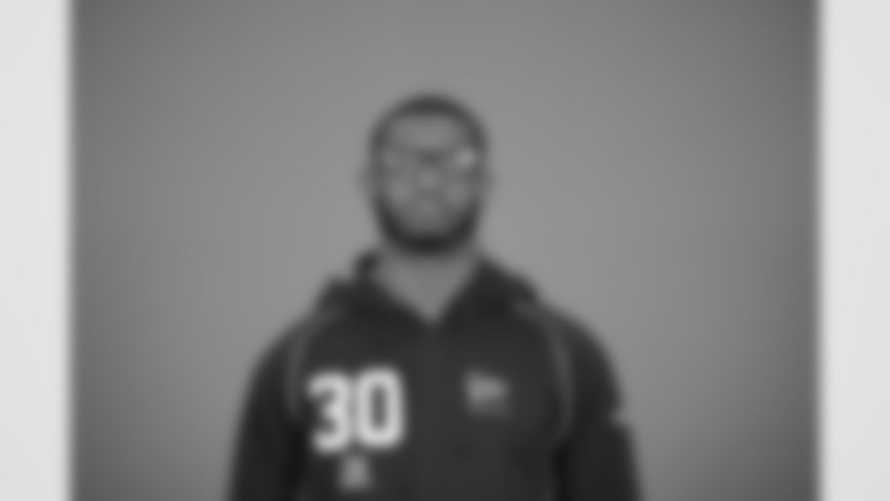 Duke defensive lineman Vincent Anthony Jr. (30) poses for a portrait at the NFL football scouting combine in Indianapolis, Tuesday, Feb. 24, 2026 (AJ Mast/AP Content Services for the NFL)