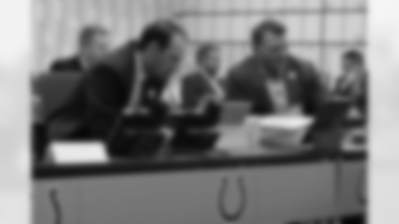 Shane Steichen Head Coach, Chris Ballard General Manager
An inside look at the Colts staff inside the War Room during round one of the 2023 NFL Draft.