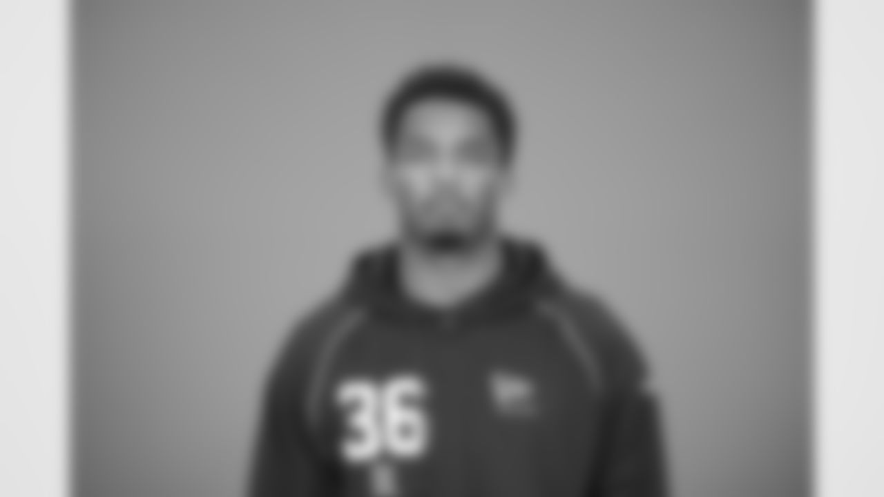 Penn State defensive lineman Dani Dennis-Sutton (36) poses for a portrait at the NFL football scouting combine in Indianapolis, Tuesday, Feb. 24, 2026 (AJ Mast/AP Content Services for the NFL)