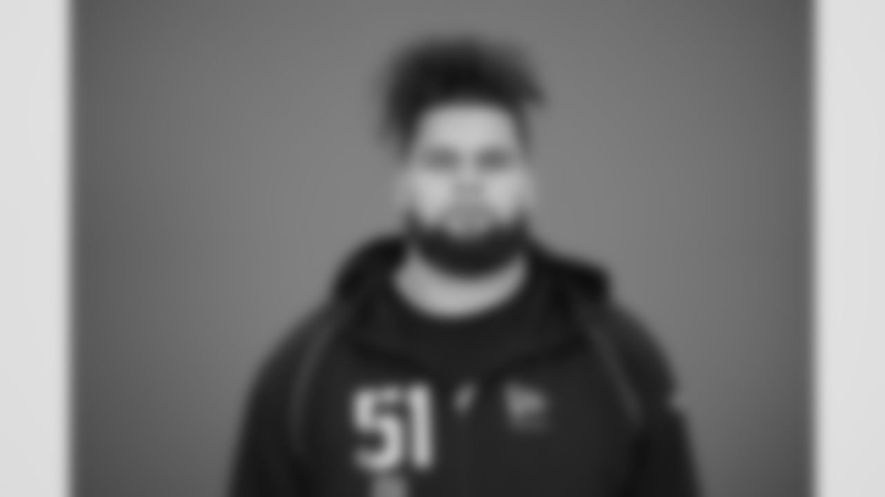 poses for a portrait at the NFL football scouting combine in Indianapolis, Thursday, Feb. 26, 2026 (AJ Mast/AP Content Services for the NFL)