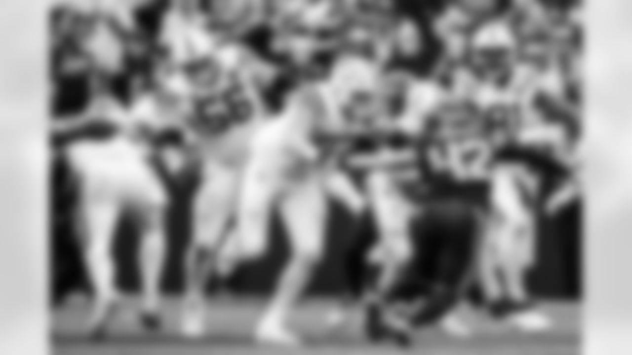 G Quenton Nelson #56, G Quenton Nelson #56, T Luke Tenuta #67 and TE Mo Alie-Cox #81