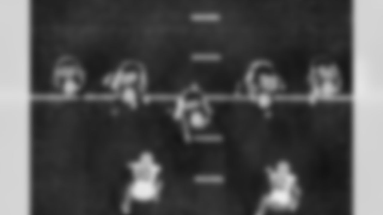 T Braden Smith #72, G Dalton Tucker #68, C Ryan Kelly #78, G Quenton Nelson #56 and T Bernhard Raimann #79