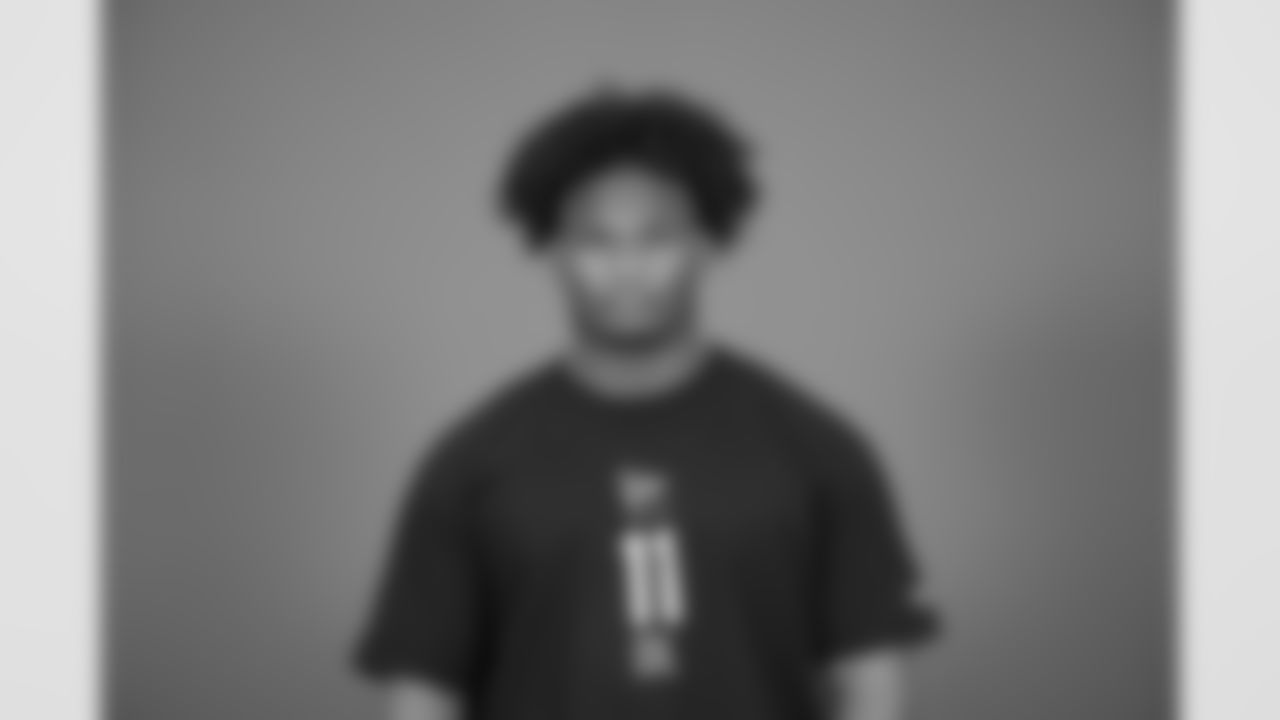 Texas Tech defensive lineman Skyler Gill-Howard (11) poses for a portrait at the NFL football scouting combine in Indianapolis, Tuesday, Feb. 24, 2026 (AJ Mast/AP Content Services for the NFL)