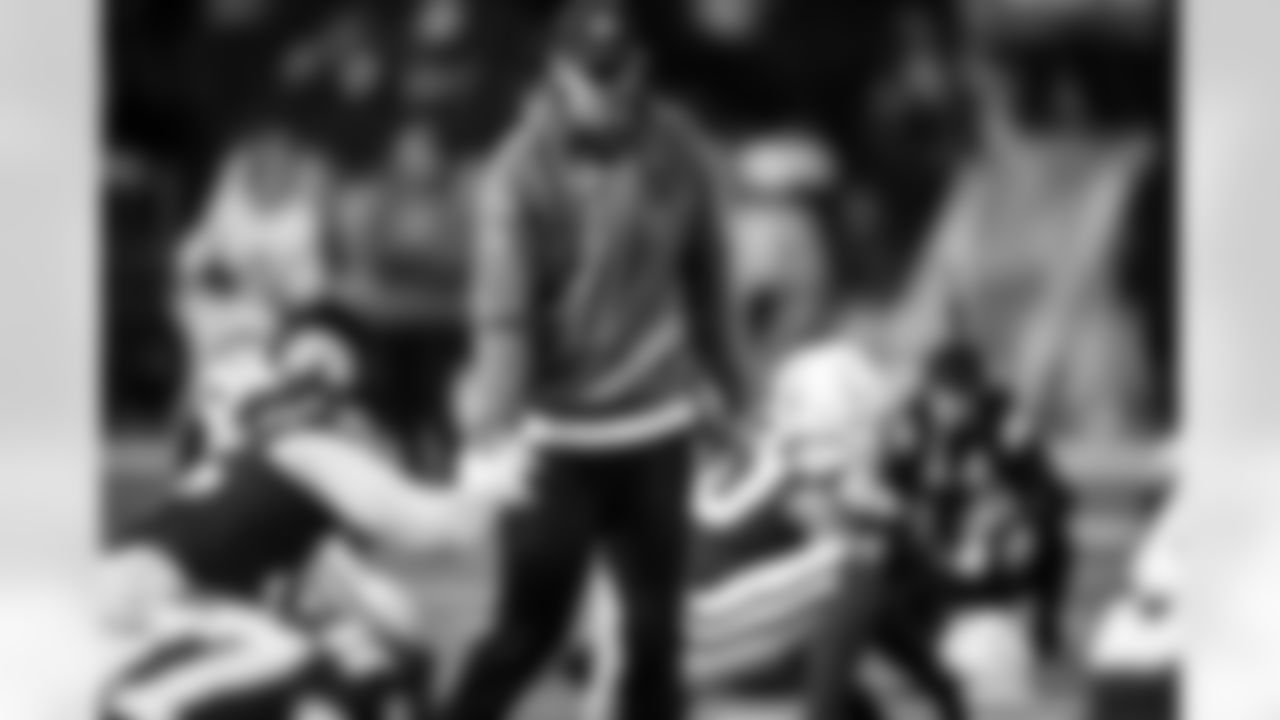 DT Adetomiwa Adebawore #95 and Shane Steichen Head Coach