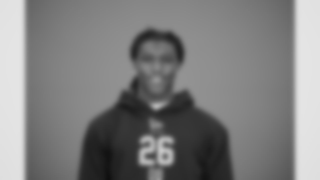 Missouri defensive back Toriano Pride Jr. (26) poses for a portrait at the NFL football scouting combine in Indianapolis, Wednesday, Feb. 25, 2026 (AJ Mast/AP Content Services for the NFL)