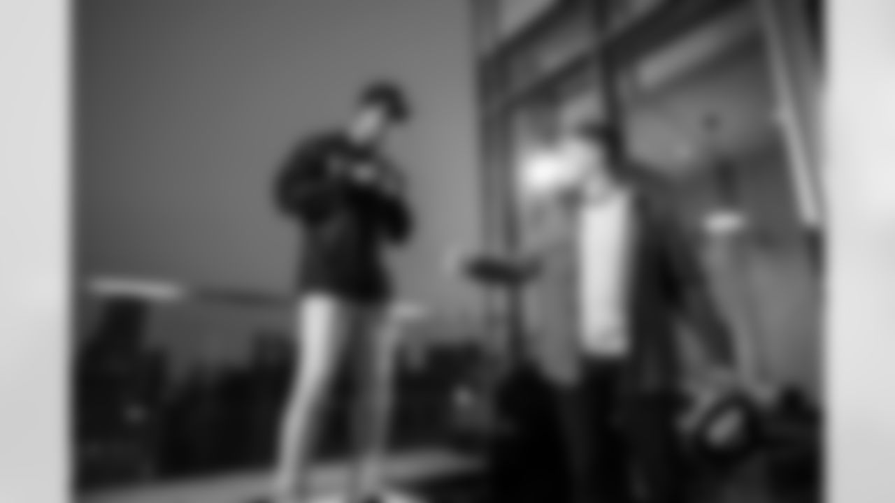 CB Jaylon Jones #40 and Grant Wayner - Senior Graphic Designer