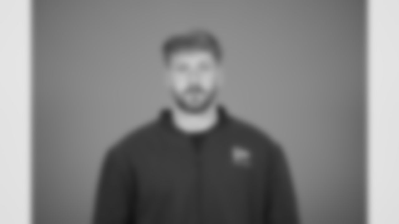 Iowa defensive lineman Max Llewellyn (49) poses for a portrait at the NFL football scouting combine in Indianapolis, Tuesday, Feb. 24, 2026 (AJ Mast/AP Content Services for the NFL)