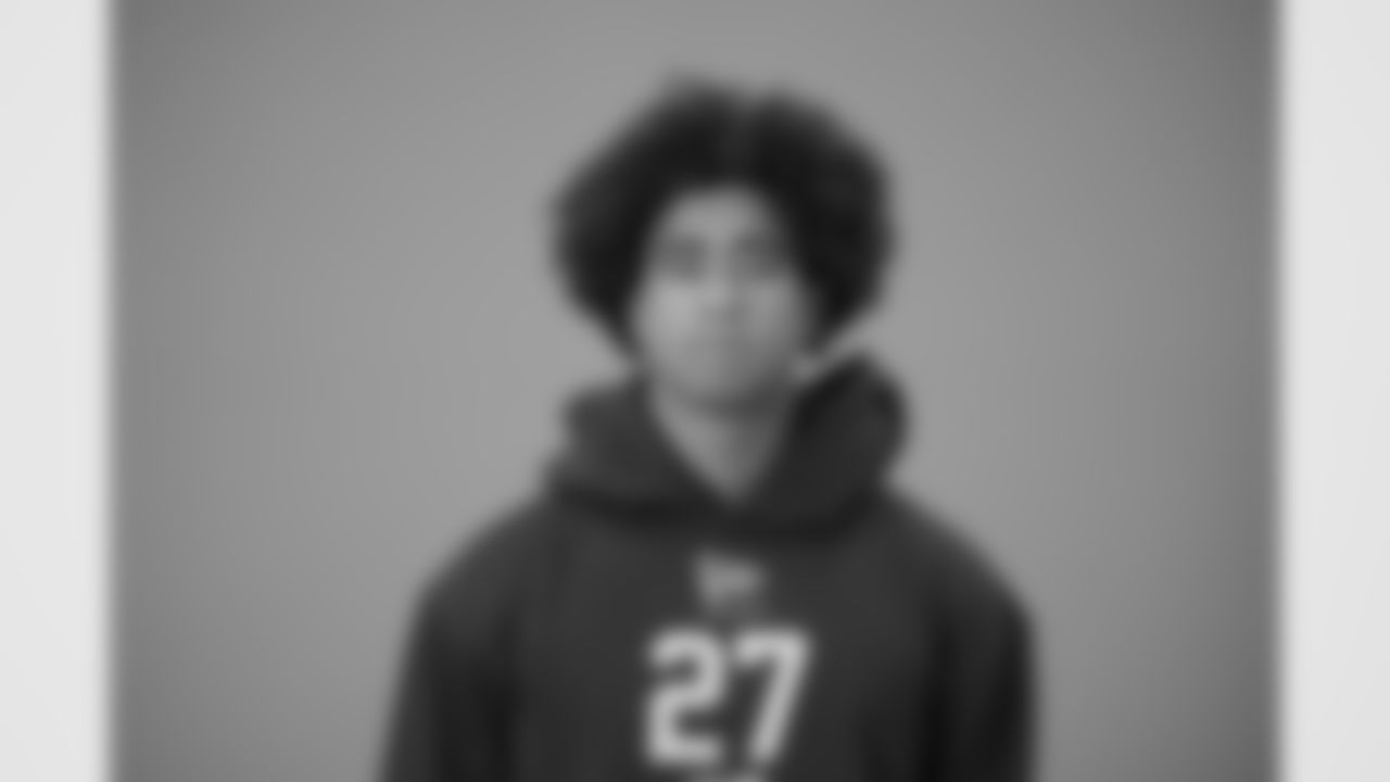 Southern California wide receiver Ja'Kobi Lane (27) poses for a portrait at the NFL football scouting combine in Indianapolis, Wednesday, Feb. 25, 2026 (AJ Mast/AP Content Services for the NFL)