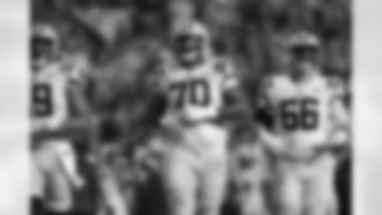 LSU offensive lineman Miles Frazier (70) during the second half of an NCAA college football game against Alabama in Baton Rouge, La., Saturday, Nov. 5, 2022. LSU won 32-31 in overtime. (AP Photo/Tyler Kaufman)