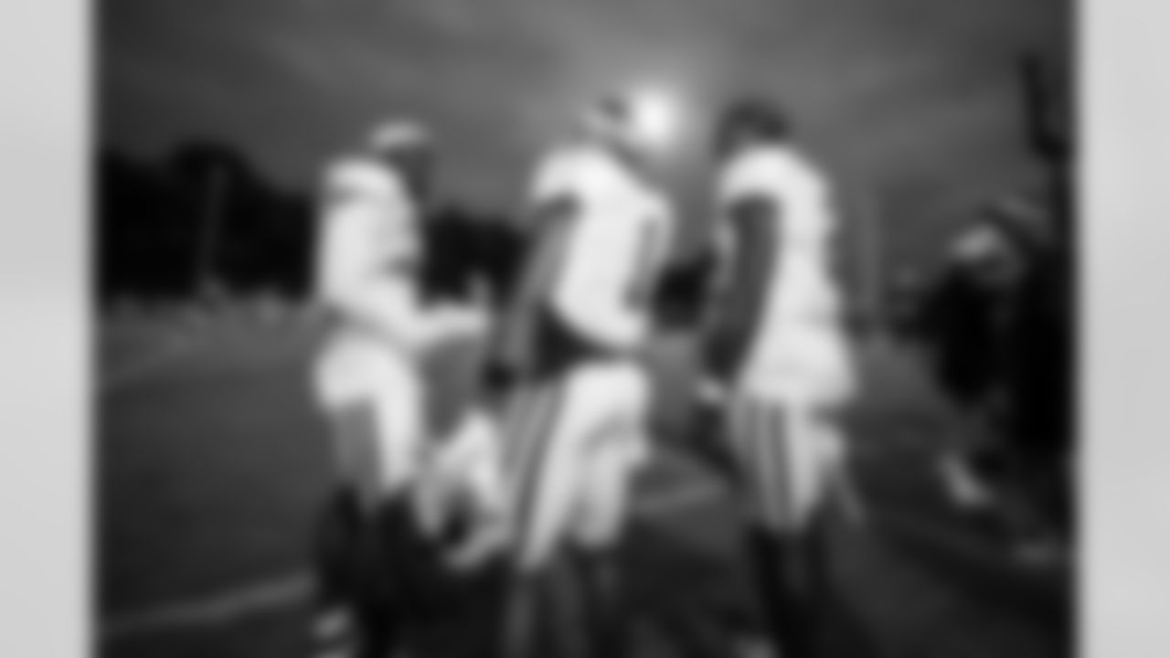 RB Tyler Goodson #31, WR Josh Downs #1 and WR D.J. Montgomery #2