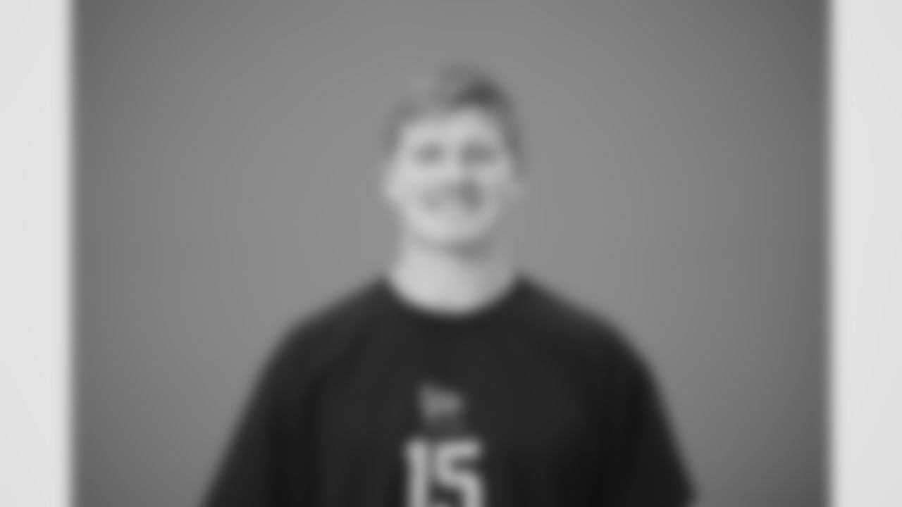 North Dakota State quarterback Cole Payton (15) poses for a portrait at the NFL football scouting combine in Indianapolis, Wednesday, Feb. 25, 2026 (AJ Mast/AP Content Services for the NFL)