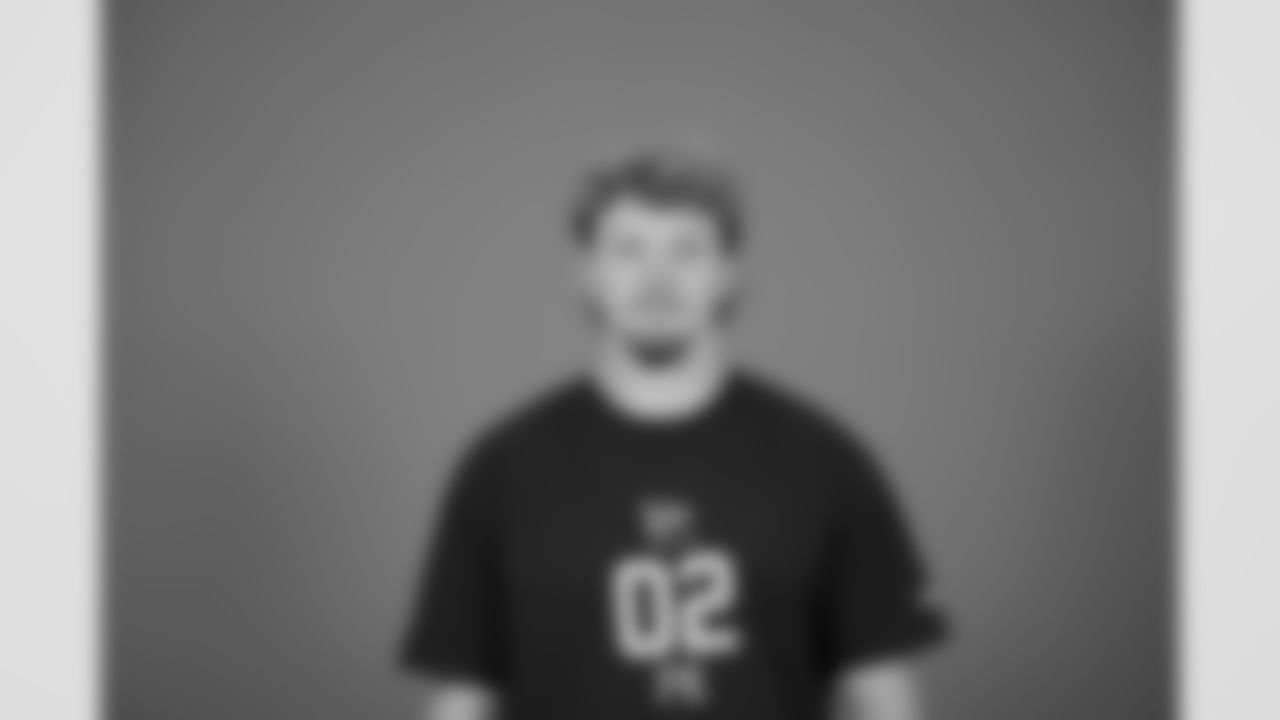 Michigan State kicker Ryan Eckley (02) poses for a portrait at the NFL football scouting combine in Indianapolis, Tuesday, Feb. 24, 2026 (AJ Mast/AP Content Services for the NFL)