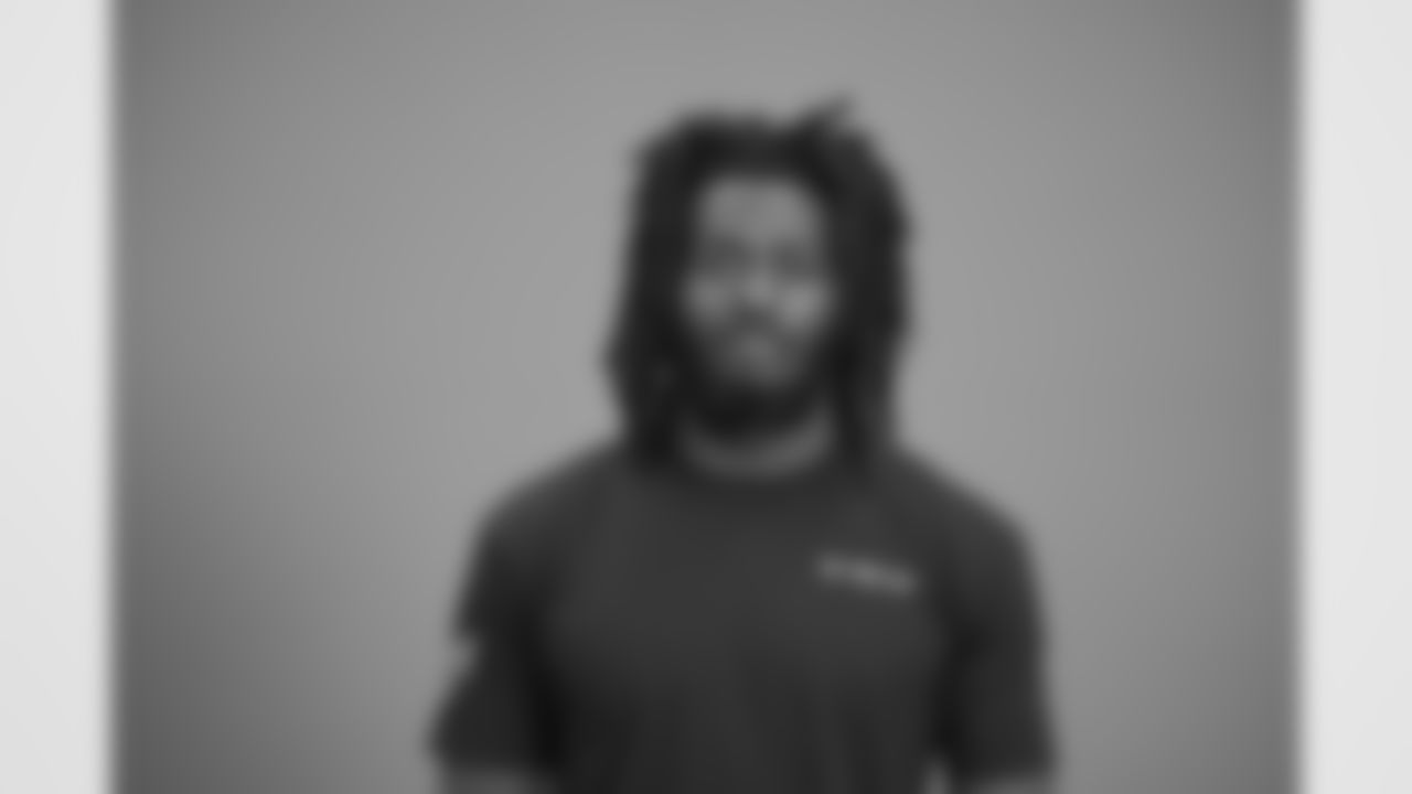 Wake Forest running back Demond Claiborne (03) poses for a portrait at the NFL football scouting combine in Indianapolis, Wednesday, Feb. 25, 2026 (AJ Mast/AP Content Services for the NFL)