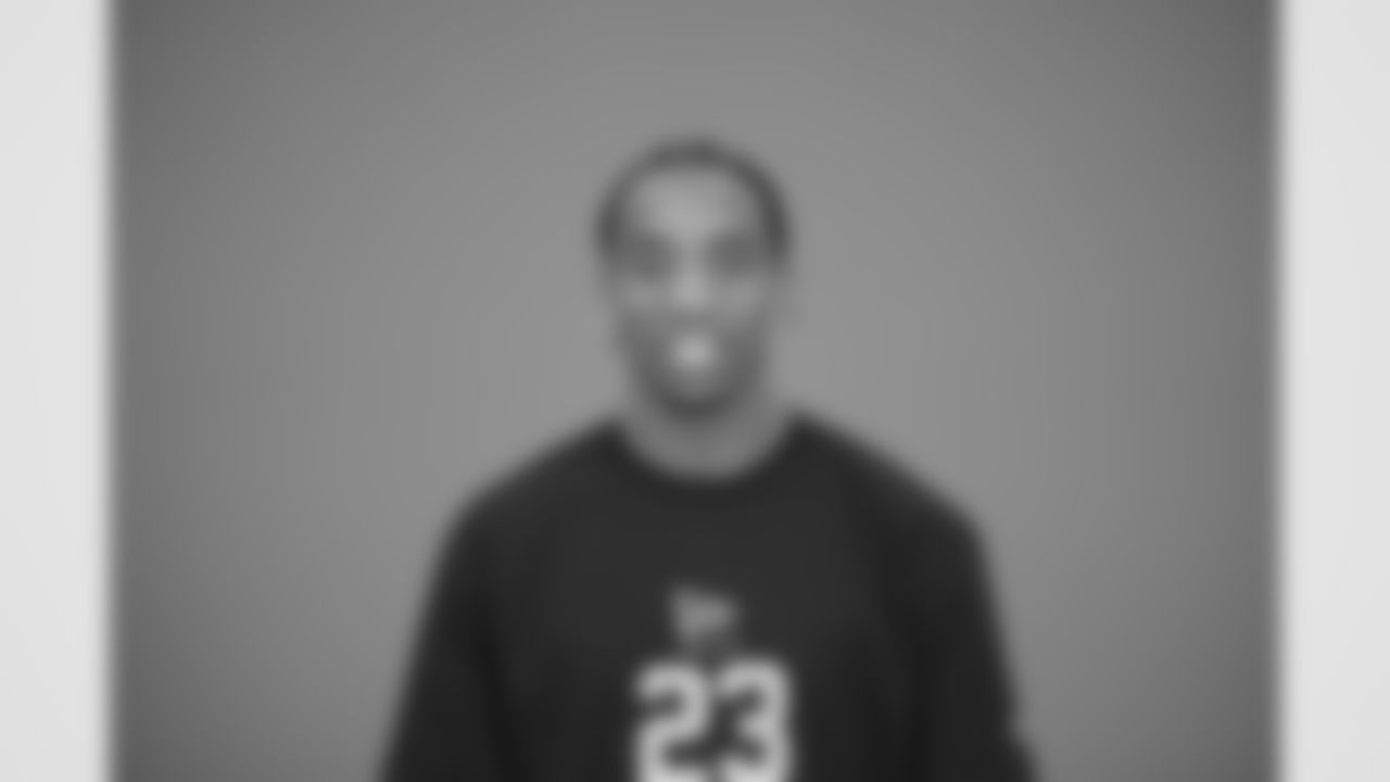 Texas defensive back Malik Muhammad (23) poses for a portrait at the NFL football scouting combine in Indianapolis, Wednesday, Feb. 25, 2026 (AJ Mast/AP Content Services for the NFL)