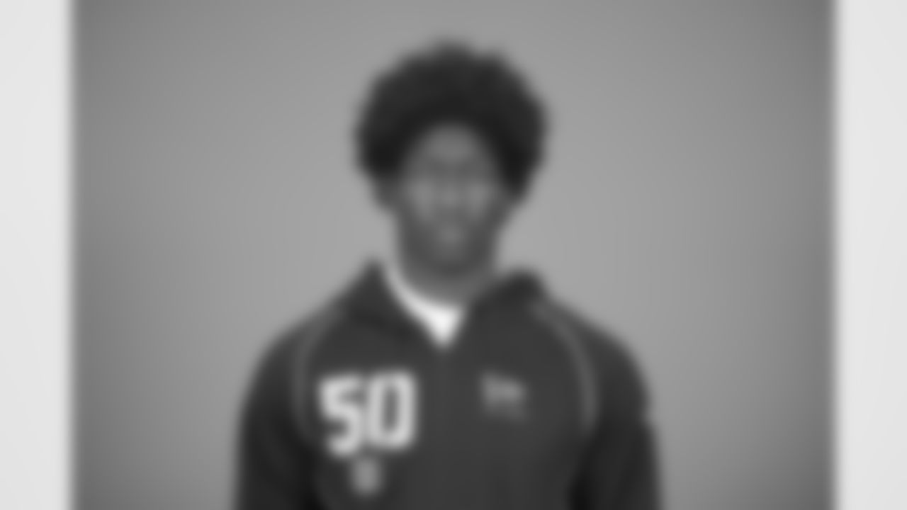 Southern California defensive lineman Anthony Lucas (50) poses for a portrait at the NFL football scouting combine in Indianapolis, Tuesday, Feb. 24, 2026 (AJ Mast/AP Content Services for the NFL)